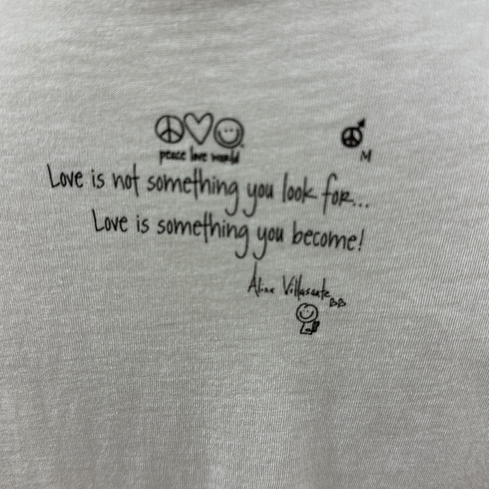 Peace love world t shirt - Picture 3 of 8